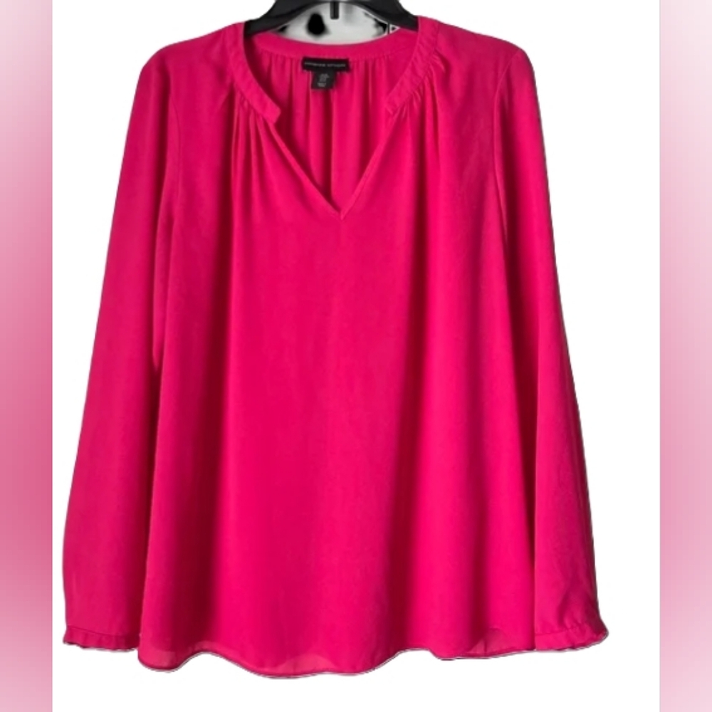 Adrienne Vittadini Pink Relaxed Blouse Size 4